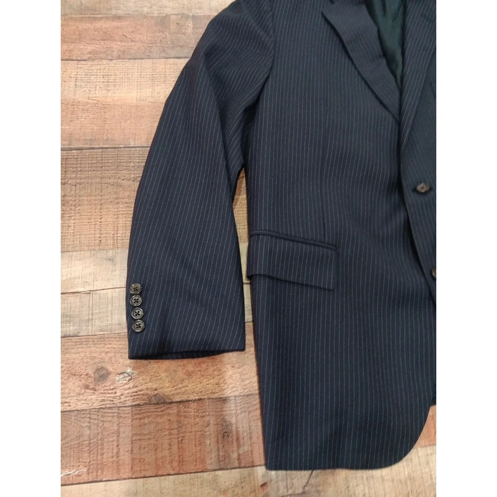 Polo‎ Ralph Lauren Blazer Mens 48R Pinstripe Made Italy Wool / Cashmere   2355